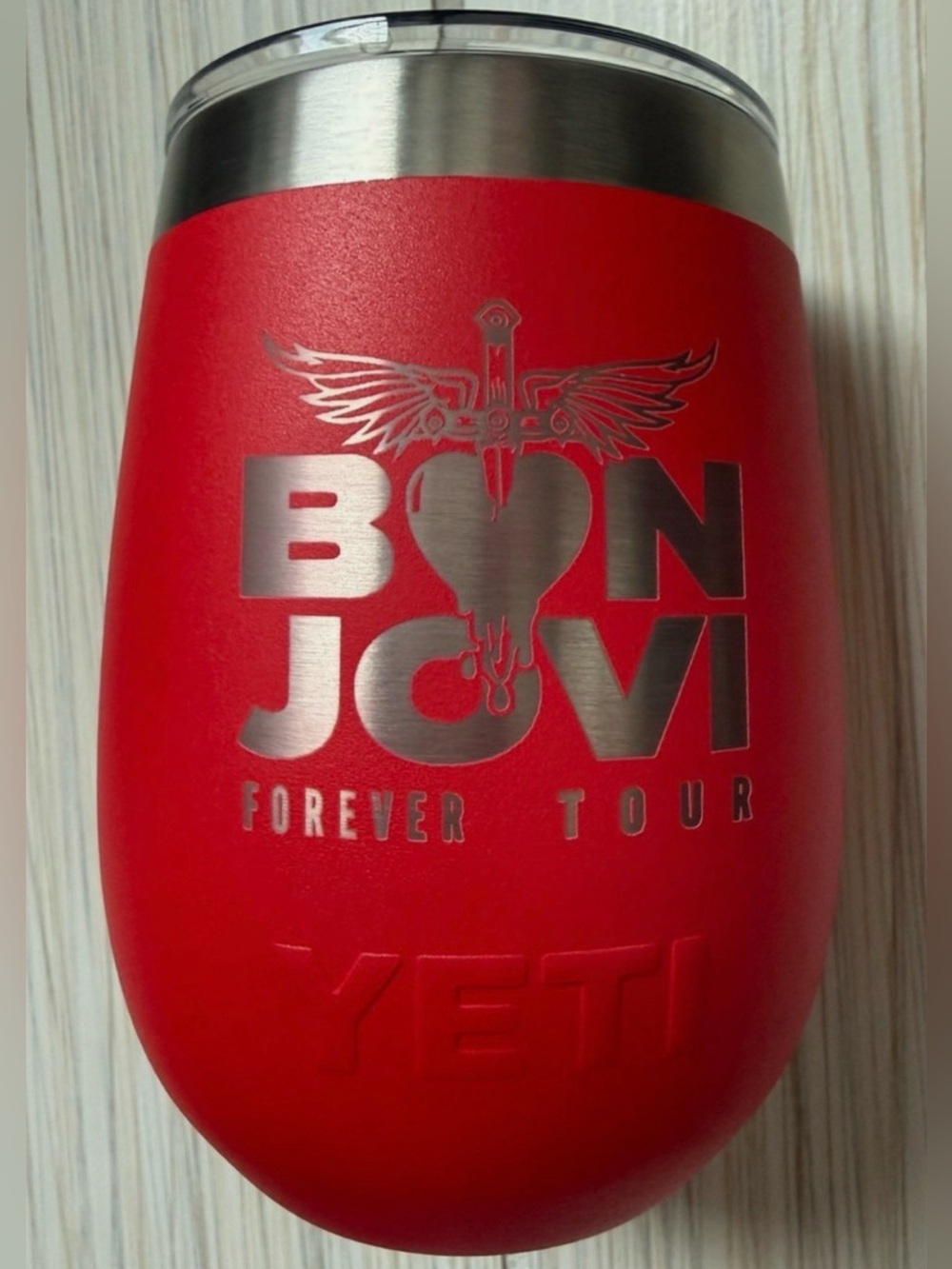 NEW! Exclusive Bon Jovi Forever Tour Custom YETI & Tour Laminate With Lanyard